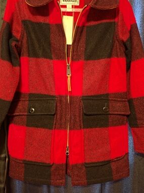Woolrich Women's Red & Black Buffalo Check Wool Jacket NWT